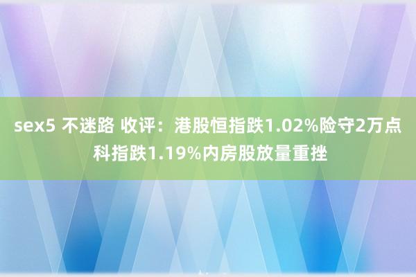 sex5 不迷路 收评：港股恒指跌1.02%险守2万点 科指跌1.19%内房股放量重挫